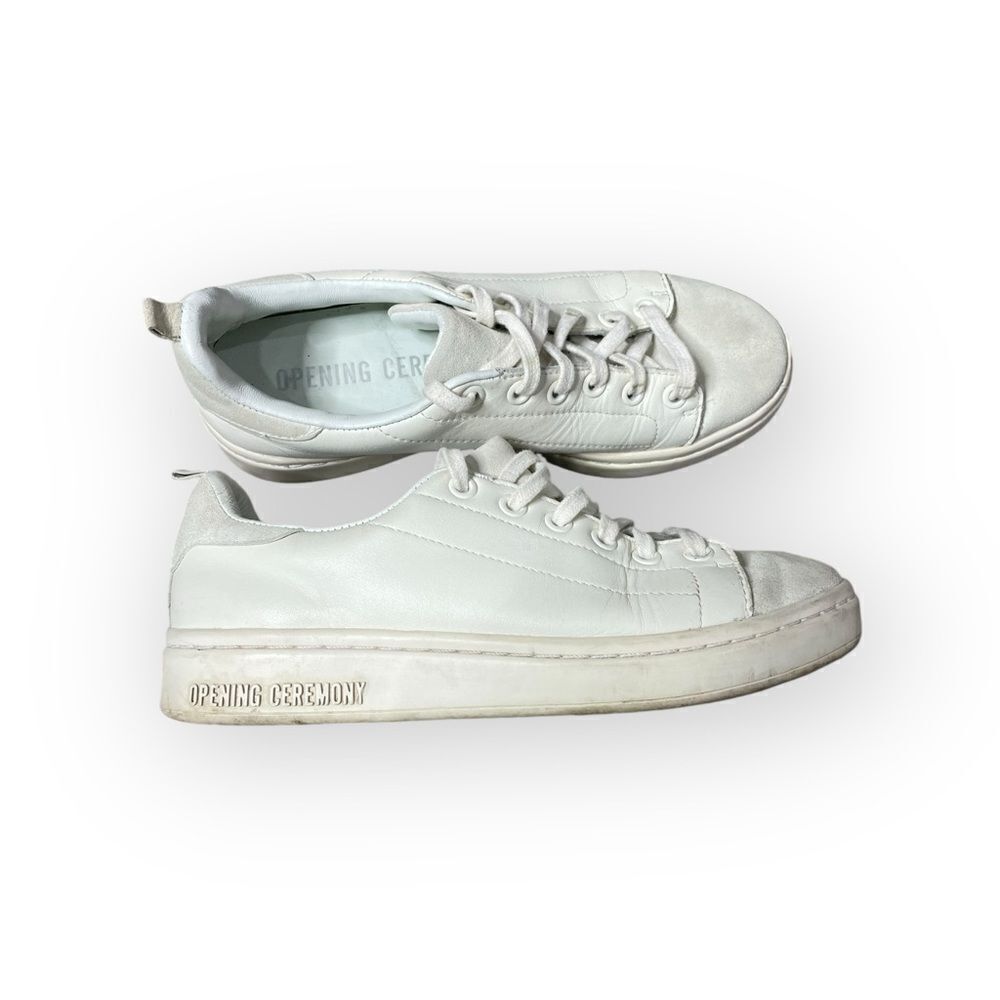 Opening Ceremony White Leather and suede Sneakers